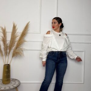 Pantalón Vaquero faja colombiano flared 5853