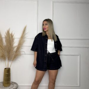 Pantalón denim oscuro