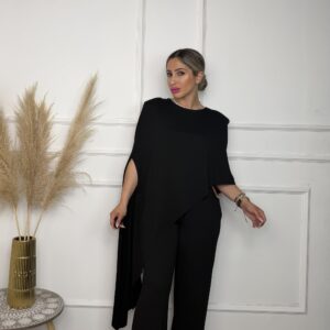 Conjunto asimétrico hombrera negro