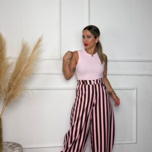 Pantalón ballon bicolor marrón