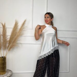 Pantalón gasa lunares