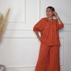 Conjunto Vichy Naranja
