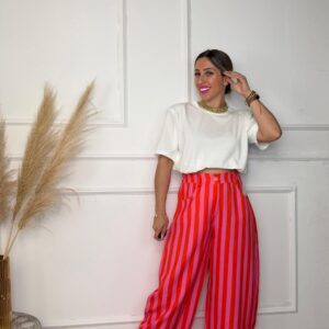 Pantalón ballon bicolor Rosa