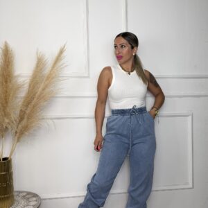 Pantalón encogido denim 150