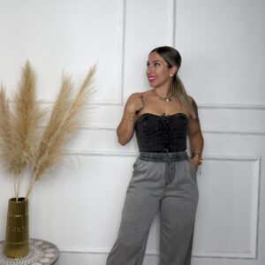 Top desgastado gris 8426