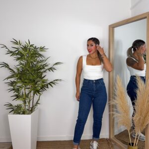 Pantalón vaquero faja pitillo 628