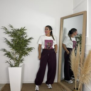Camiseta rayas Burdeos salchi