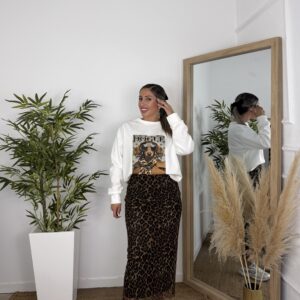 Sudadera Blanca DOGUE LUNARES