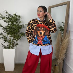 Sudadera leopardo perro