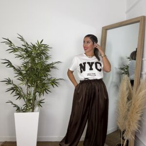 Pantalón satinado Lazo
