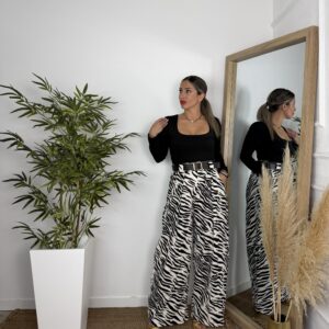Pantalón cinturón 755 cebra